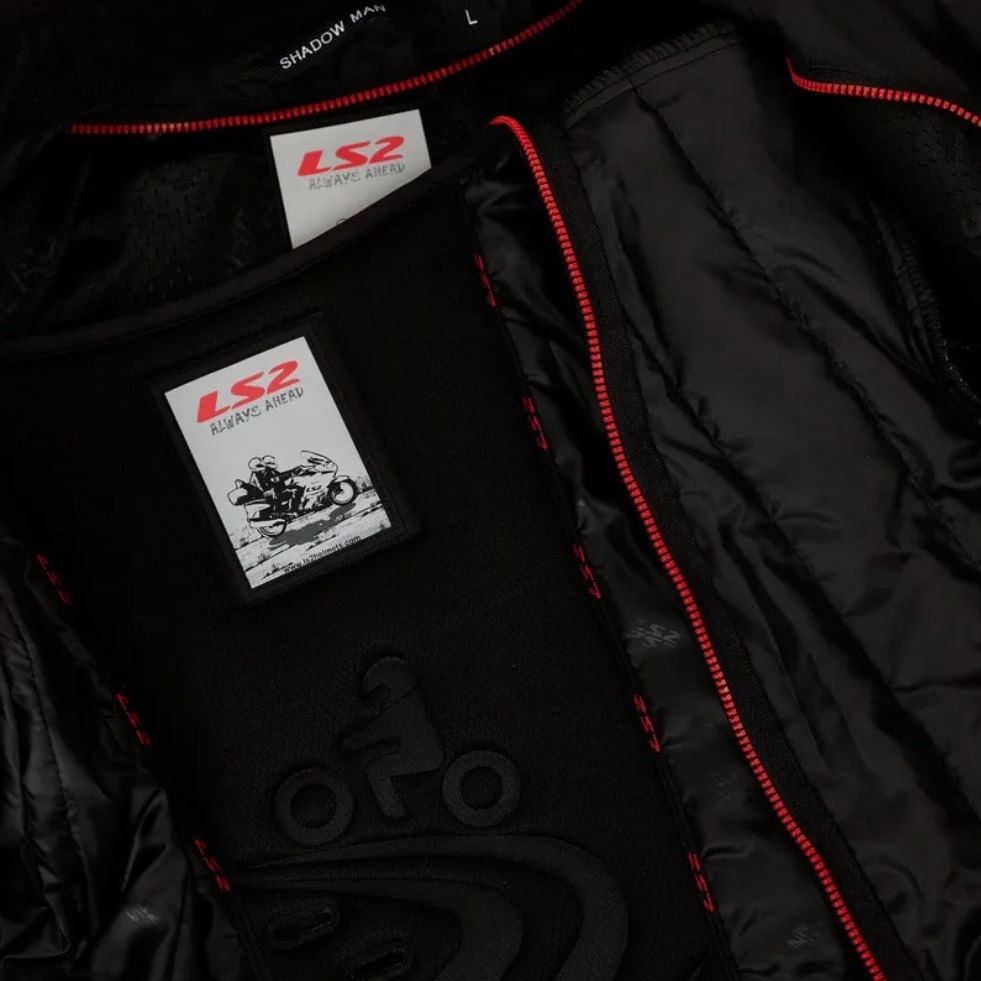 Campera LS2 Shadow Hombre Negro / Gris